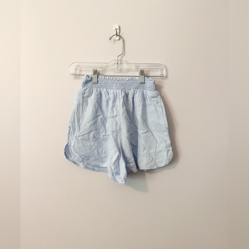 Aerie- Light Blue Linen Shorts